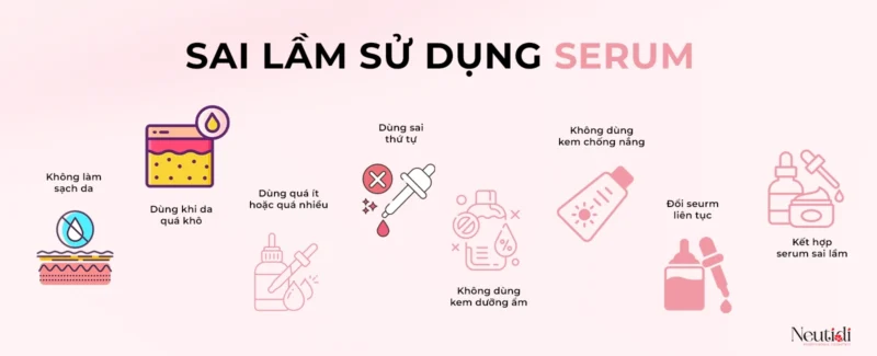sai lầm khi dùng serum khiến lâu có tác dụng